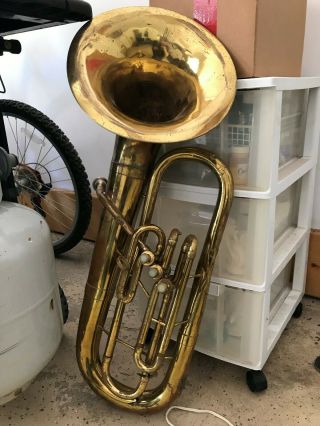 Vintage Tuba,  Not Sure Of Brand,  Some Dents But.