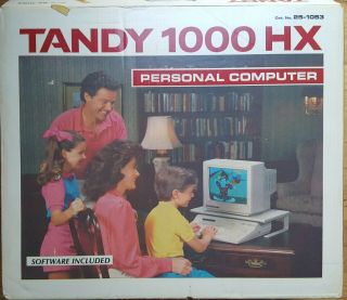 Nib Tandy 1000 Hx Vintage Computer 25 - 1053 Pc Dos With Nib Monitor,  Joysticks
