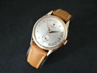 Vintage Universal Geneve Monodatic 18k Solid Pink Gold Automatic Bumper 100101