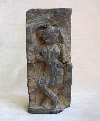Ancient Gandharan Schist Stone Sculpture Of A Female Deity,  Circa 200 Ad