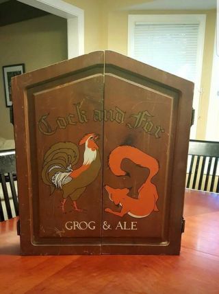1977 Vintage Cock And Fox Dartboard