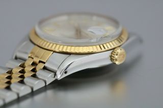 Rolex DateJust Stainless Steel & 18K Gold Vintage 36mm Watch 16013 Jubilee 11