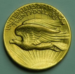 1907 Saint Gaudens High Relief Gold Double Eagle $20 AU,  Rare Key Date Gold Coin 4