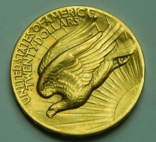 1907 Saint Gaudens High Relief Gold Double Eagle $20 AU,  Rare Key Date Gold Coin 5