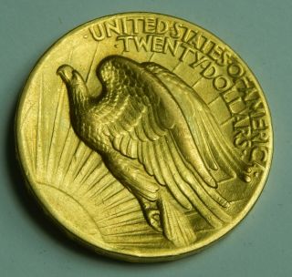 1907 Saint Gaudens High Relief Gold Double Eagle $20 AU,  Rare Key Date Gold Coin 6