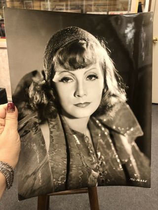 Vintage 11 X 14 Glamour Photo Picture Greta Garbo Double Thick