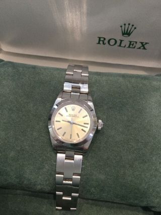 Vintage Ladies Rolex Oyster Perpetual Stainless Steel Watch 1989