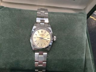 Vintage Ladies Rolex Oyster Perpetual Stainless Steel Watch 1989 5