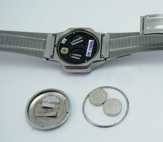Stunning Pulsar Vintage LED digital watch Mens Dress 1976 Stainless Steel 3408 11