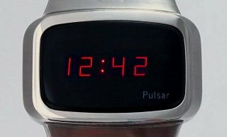 Stunning Pulsar Vintage LED digital watch Mens Dress 1976 Stainless Steel 3408 6