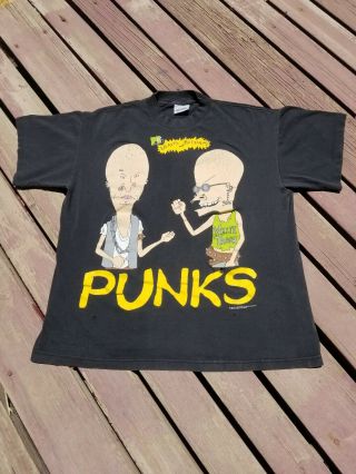 Vintage Mtv 1995 Beavis And Butthead Punks Shirt