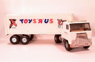 Vintage 1970’s Ertl Toys R Us Metal Semi Truck & Trailer Look & Read