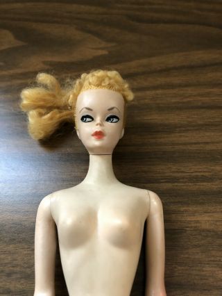 Vintage Blond Ponytail 1 Barbie 850 Metal Rods In Feet - Doll Only - 11