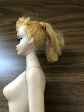 Vintage Blond Ponytail 1 Barbie 850 Metal Rods In Feet - Doll Only - 6