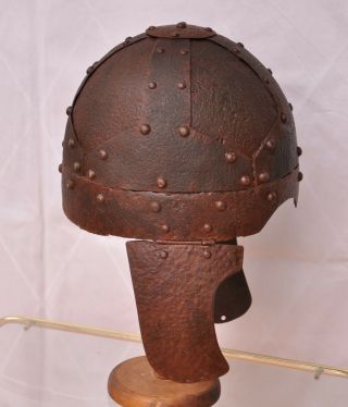 Byzantine roman iron helmet.  Segment / frame helmet (Spangenhelm). 5