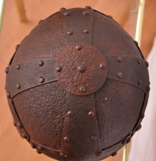 Byzantine roman iron helmet.  Segment / frame helmet (Spangenhelm). 6