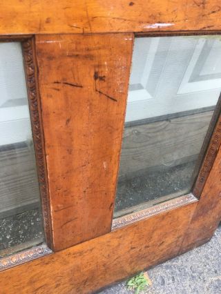 1903 Pair Antique Hotel Wood Saloon Double Entry Doors W / Glass 5