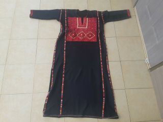 Vintage Traditional Palestine Palestinian Hand Embroidery Dress Ethnic Antique