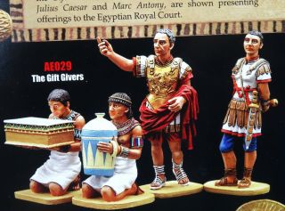 King &country 54mm Ancient Egyptian Caesar Gift Giver 4 Figs Ae29 2006 Mib Oop