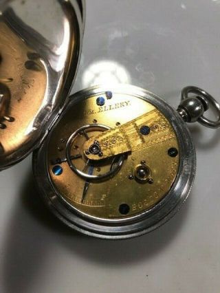 Rare CIVIL WAR 1864 Model 1857 Pocket Watch Waltham WM.  ELLERY 7
