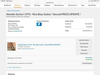 1976 Alembic Series I Vintage Electric Bass Restored 12