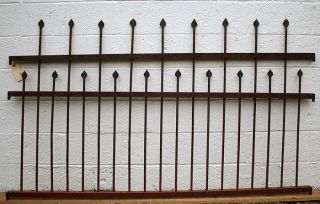Set 4 Sections 75x44 Antique Vintage Wrought Iron Fence Garden Gate Spade Picket