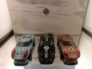 1/18 Exoto 1966 Ford GT40 MKII LeMans 3 car Gift Set 1 - 2 - 3 finish RARE MIB 6
