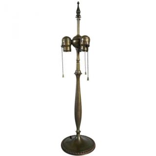 Antique Tiffany Studios Bronze Three - Light 620 Table Lamp Base C.  1910