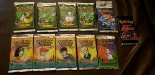 Vintage Pokemon Packs & Decks / 1st Edition Base Set Blister Pack. 5