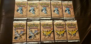 Vintage Pokemon Packs & Decks / 1st Edition Base Set Blister Pack. 7