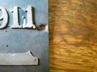 Antique 1911 wisconsin license plate 6