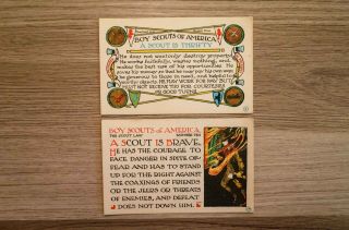 Vintage 1913 Boy Scouts postcards Scout Law Set of 10 of 12 Henry Heininger Co 3