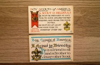 Vintage 1913 Boy Scouts postcards Scout Law Set of 10 of 12 Henry Heininger Co 5