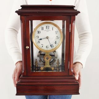 Antique Eureka Clock Uk Mantel Top 2 Doors Electromagnetic Translucent Skeleton