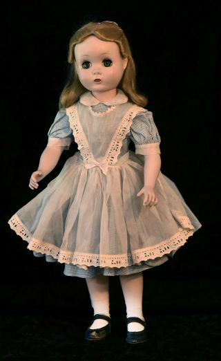 Vintage 1950s Madame Alexander 20 " Hard Plastic Alice In Wonderland Doll