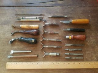 Vintage Leather Craft Tools.  Osborne.  Duncan.  Unmarked.