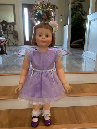 Patty Play Pal Doll 35 " By Ideal.  Face With Green Hazel Eyes.