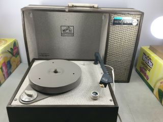 Vintage His Master Voice Diamond Series Rca Victor Vk - 18 - D Portable Turntable (k