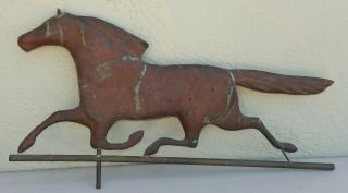 Vintage Copper Running Horse Weathervane 2