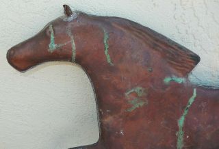 Vintage Copper Running Horse Weathervane 3