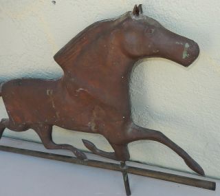 Vintage Copper Running Horse Weathervane 5
