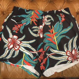 Vintage 1940’s “mcgregor” Atomic Floral Rayon Hawaiian Swim Trunks - M