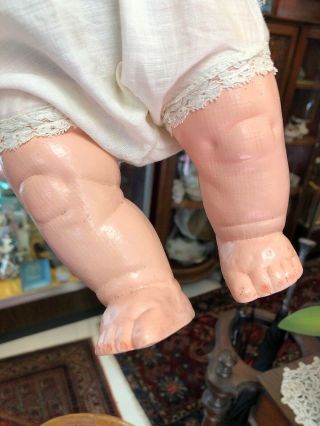 Extremely Rare Antique 14” Lenci Prosperity Baby Doll From 1933 10