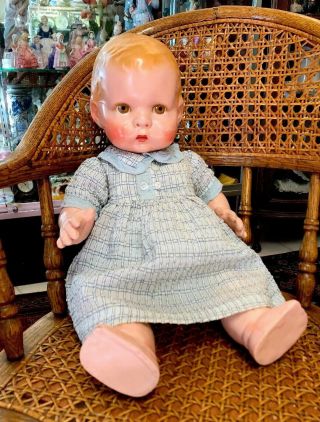 Extremely Rare Antique 14” Lenci Prosperity Baby Doll From 1933 2