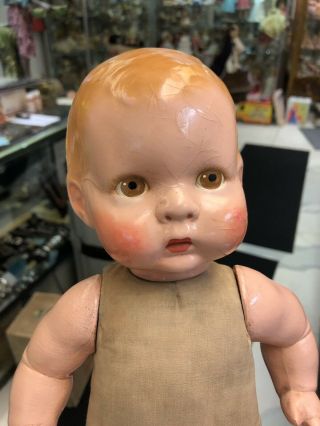Extremely Rare Antique 14” Lenci Prosperity Baby Doll From 1933 6