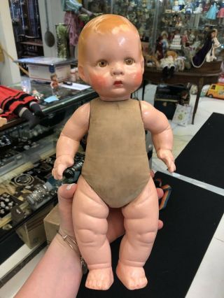 Extremely Rare Antique 14” Lenci Prosperity Baby Doll From 1933 7