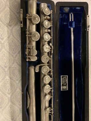 Vintage 1956 William S.  Haynes Co.  Solid Silver French Model Flute 12