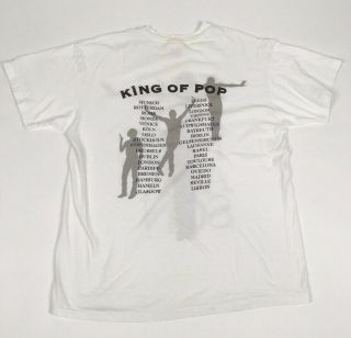 Vintage 1992 Michael Jackson King Of Pop European Concert Tour RARE L T - Shirt 7
