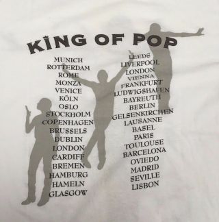 Vintage 1992 Michael Jackson King Of Pop European Concert Tour RARE L T - Shirt 8