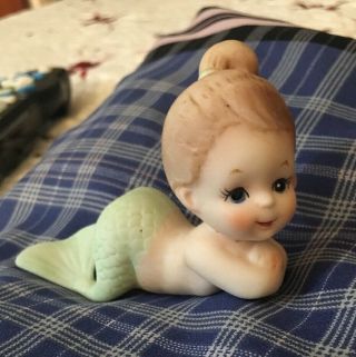 Very Rare Vintage Norcrest Mermaid Figurine Adorable Look Look Look